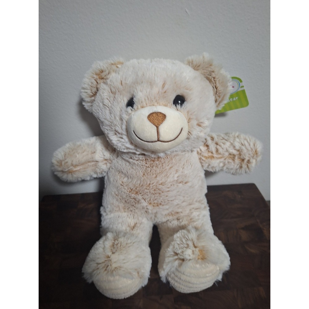 Spark Create Imagine 13" Teddy Bear Plush Cream Oatmeal Ribbed Feet Walmart